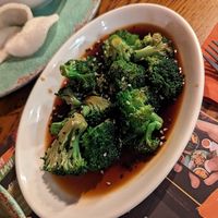 Broccoli & garlic at Banana Tree in Oxford