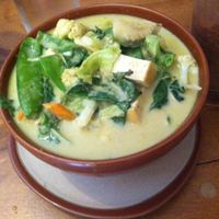 Green curry at Ethos in Bangkok