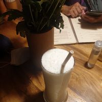 Coconut Pineapple smoothy at Ethos in Bangkok
