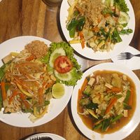 Pad Thai and something I can't remember. at Ethos in Bangkok