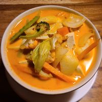 Massala curry with tofu and vegetables 😋 at Ethos in Bangkok