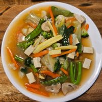 Fried noodles in thick sauce (not spicy) at Ethos in Bangkok