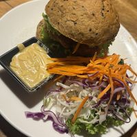 Veggie burgerrs  at Ethos in Bangkok