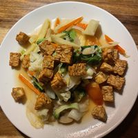 Tempeh (+2€) vegetables   at Ethos in Bangkok