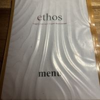 Menu front  at Ethos in Bangkok