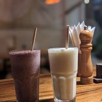 Blueberry Shake & Pineapple Shake at Ethos in Bangkok