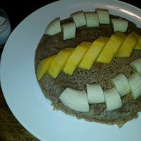 Mango and Banana Vegan Pancake at Ethos in Bangkok