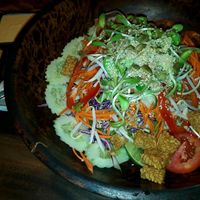 Huge tempeh salad at Ethos in Bangkok