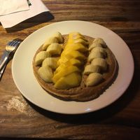 Banana and mango pancake at Ethos in Bangkok