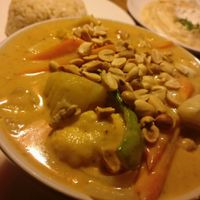 mussaman curry and brown rice  at Ethos in Bangkok