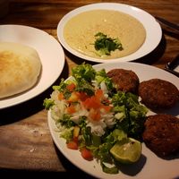 Falafel and hummus at Ethos in Bangkok