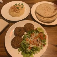 Falafel/Hummus Pita plate  at Ethos in Bangkok