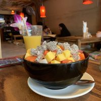 Fruit and muesli bowl  at Ethos in Bangkok