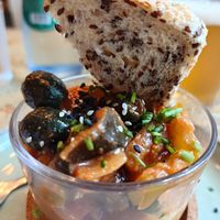 Tomato, olives and veg at La Clairiere in Lille