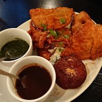 Mixed starters with extras as recommended by Bobby at Chai Station - Vegetarian Indian in Chester