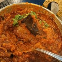 Delicious aubergine curry at Chai Station - Vegetarian Indian in Chester