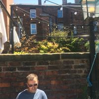 Romantic courtyard to spend our 6th anniversary at Joro Vegan Eatery in Birkenhead