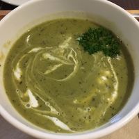 Creamy minted pea soup at Joro Vegan Eatery in Birkenhead