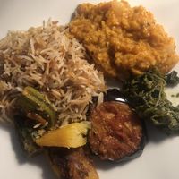 Mix of all vegan dishes  at Magellan in Freiburg