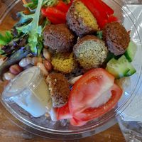 Goodness Bowl with falafel at Wholesome Blend in Parkes