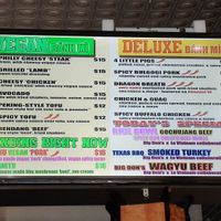 Entire column for vegan options at Le Vietnam Cafe in Perth