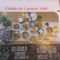 Part of menu at Man Tu Vegan - District 1 in Ho Chi Minh City