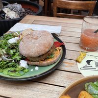 Vegan burger  at Mosquito Coast in Ghent