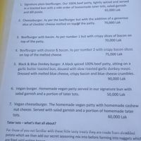 Menu Card  at Boss Burger in Luang Prabang