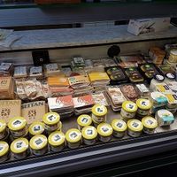 counter with some vegan products, Luzerne, Beernem at Luzerne Natuurvoeding in Beernem