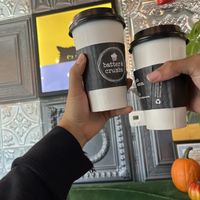 The Salted Toffee and Banana Bread lattes  at Batter & Crumbs in Philadelphia