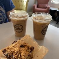 Lattes and crumb cake   at Batter & Crumbs in Philadelphia