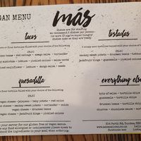 I like when there is a vegan menu. at Mas in Dundee
