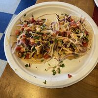 Fish less tacos, they were okay but I wouldn’t recommend  at The Red Dot Kitchen in Wurtsboro
