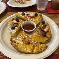 French toast with homemade sourdough! Very good! at The Red Dot Kitchen in Wurtsboro
