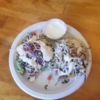 Fish- less tacos with extra sauce. at The Red Dot Kitchen in Wurtsboro