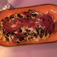 Fries with smoky jackfruit - bomb!   at DoppleGanger in Cambridge