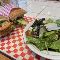 the omelette sandwich  at  Cafe Landwer in Vaughan