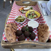 Falafel platter  at  Cafe Landwer in Vaughan