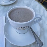Seasame hot chocolate   at  Cafe Landwer in Vaughan