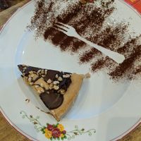 Vegan peanut butter cheese cake at  Cafe Landwer in Vaughan