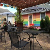 Backyard patio August 2024 at Old Abe & Co. in Rochester