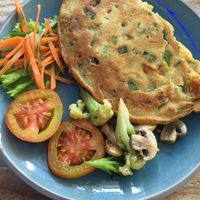 Vegan omelette  at Vegan Bali in Kuta