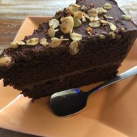 Vegan chocolate cake  at Vegan Bali in Kuta