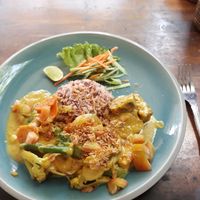 Curry with rice 39k at Vegan Bali in Kuta