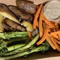 Vegan roasted vegetables at Hearth Artisan Pizza in Anchorage
