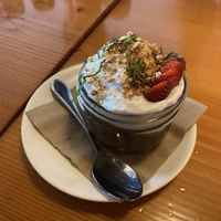 Avocado puddingg  at Hearth Artisan Pizza in Anchorage