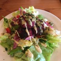 Special beet-ball appetizer  at Hearth Artisan Pizza in Anchorage