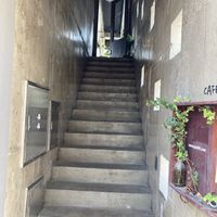 Cafe is up the stairs  at Cafe Jeju 901 in Jeju