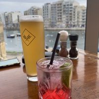 Lovely view and yummy cocktails!  at Two Buoys Bistro in St Julians