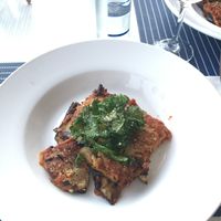 Vegan lasagna at Two Buoys Bistro in St Julians